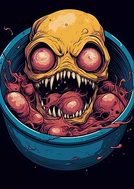 Creepy Head Bowl