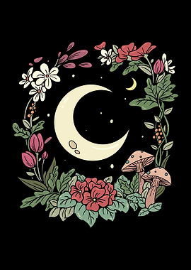 Mushroom Moon Cottagecore