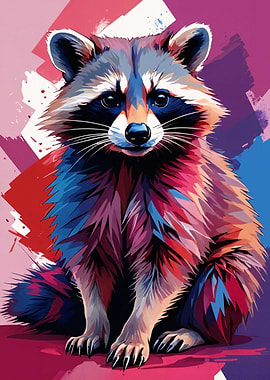 Colorful Racoon