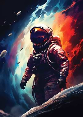 Astronaut Galaxy Cosmic