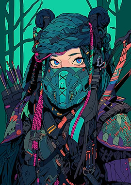 Cyberpunk Forest Girl