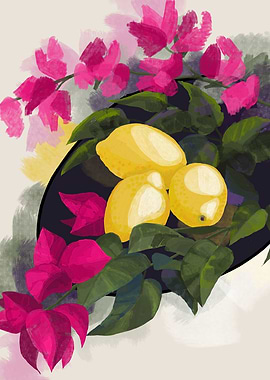 Buganvillea and lemons