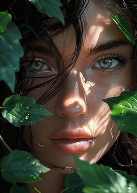 Fantasy Woman Green Nature