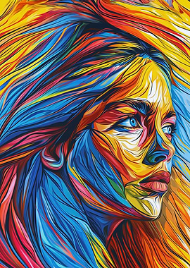 colorful woman