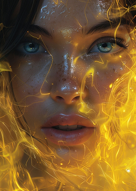 Fantasy Woman Yellow Light