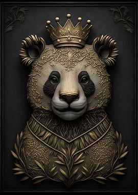 King Panda Gold Deco