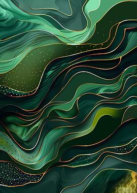 Abstract Emerald River