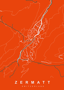 MAP ZERMATT SWITZERLAND