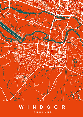 MAP WINDSOR ENGLAND UK