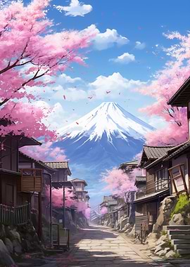 Pastel Fuji Mountain