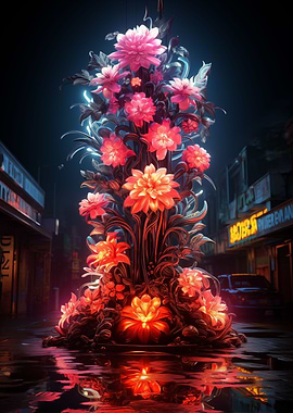 Neon Flowers 1