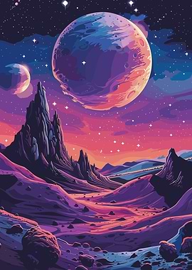 Space SciFi landscape