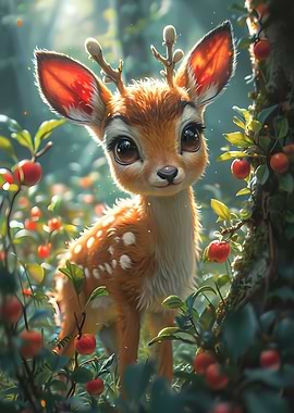 Beautiful Gazelle Cartoon