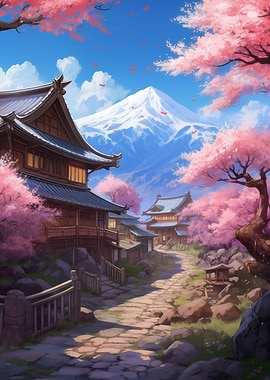 Pastel Fuji Mountain