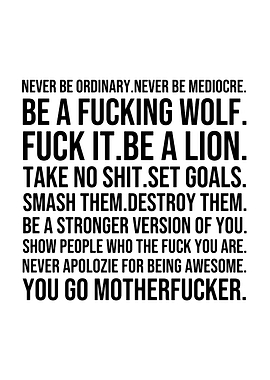 fuck it be a lion text art