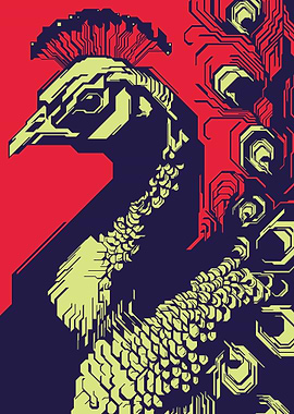 PEACOCK SIMPLE VECTOR