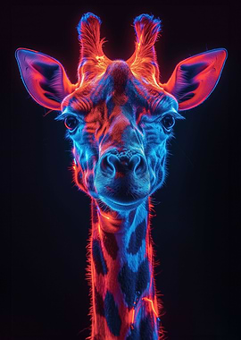 Neon giraffe