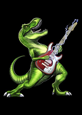 TRex Dinosaur Guitarist