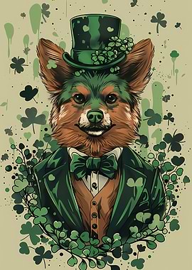 Dog St Patricks Day Clover