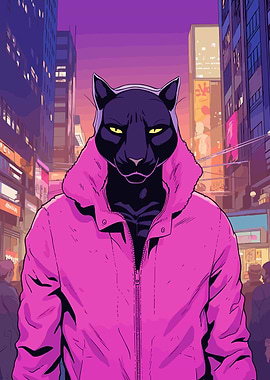 Pink Black Panther