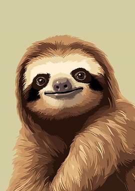 Cute Sloth Pixel Art