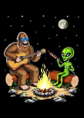 Bigfoot Alien Camping