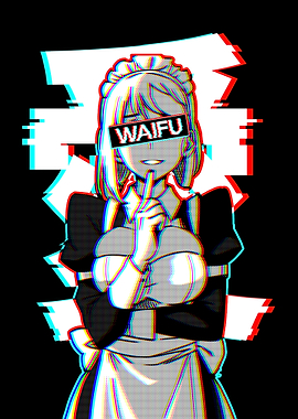 Glitched Waifu Anime Maid