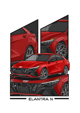 hyundai elantra n red