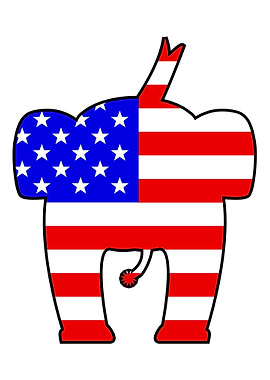 Republican Flag Elephant