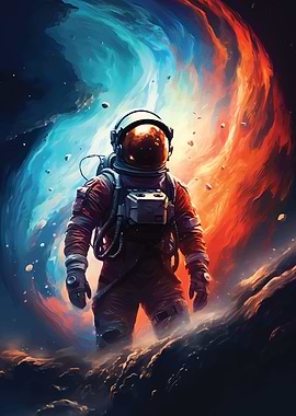 Astronaut Galaxy Cosmic