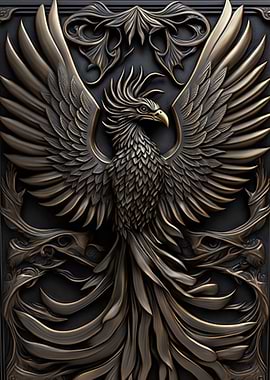 Phoenix Gold Relief Deco