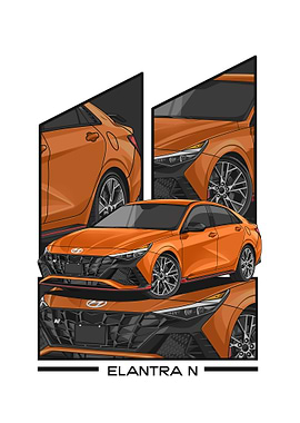 hyundai elantra n orange
