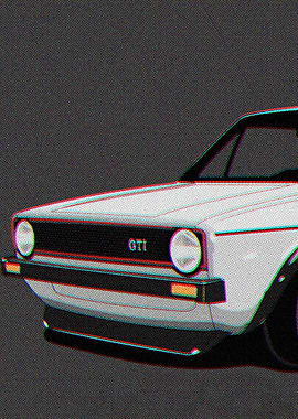 White Car Retro