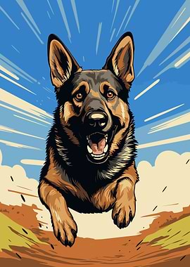 German Shepherd Vector