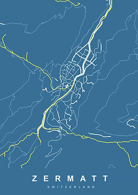 MAP ZERMATT SWITZERLAND