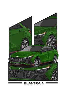 hyundai elantra n green