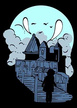 Horror House Halloween Fan