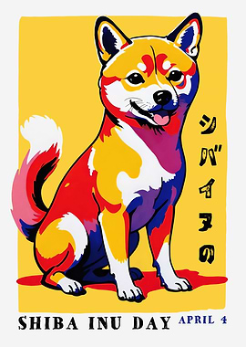SHIBA DOG DAY POSTER