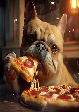 French Bulldog Pizza