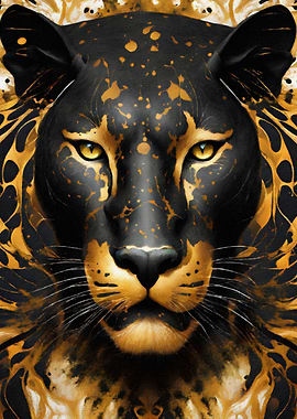 Panther Face Abstract
