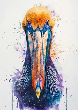 Pelican Watercolor