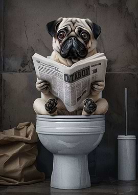 Pug Dog Funny Cute