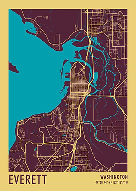 Everett Washington Map