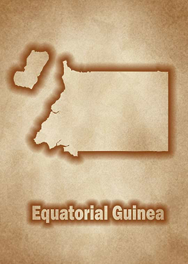 Equatorial Guinea map glow
