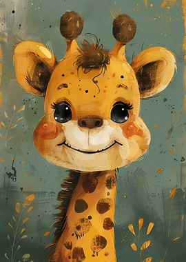 Cute Watercolor Giraffe