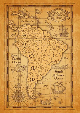 south america map