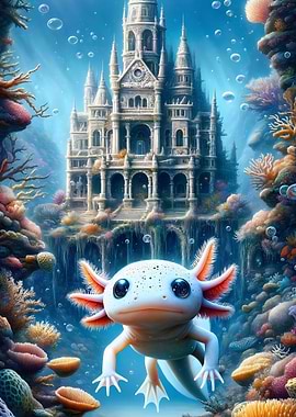 Axolotle Underwater Castle