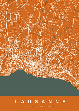 MAP LAUSANNE SWITZERLAND