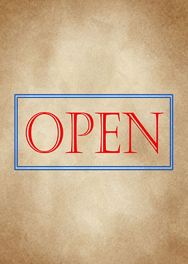 open Sign vintage
