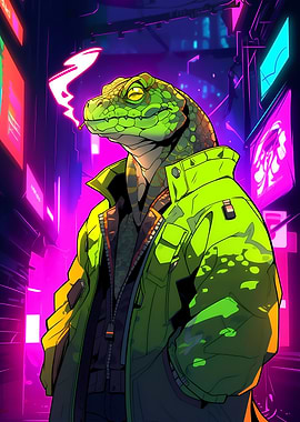 Cyberpunk Lizard